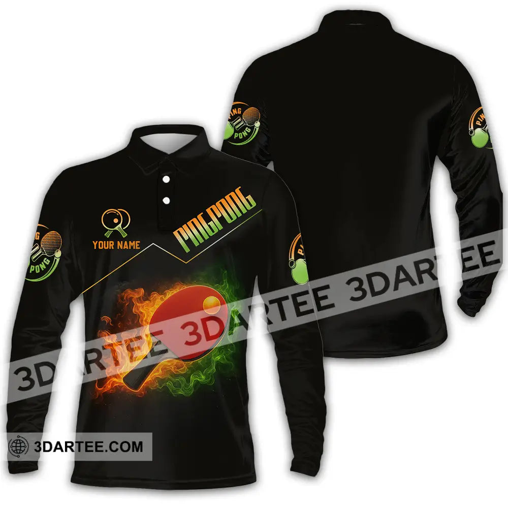 Unisex Shirt - Custom Ping Pong Shirt Long Sleeve Polo / S T-shirt