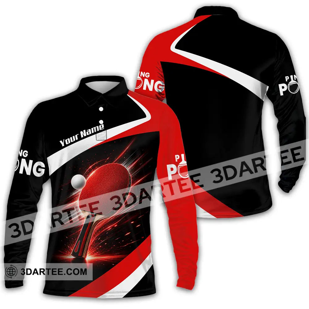 Unisex Shirt - Custom Ping Pong Shirt - Long Sleeve Polo / S - T-shirt