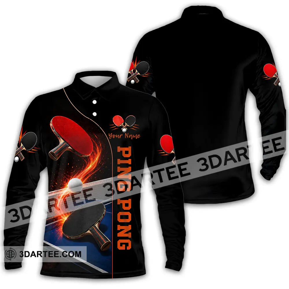 Unisex Shirt - Custom Ping Pong Shirt - Long Sleeve Polo / S - T-shirt