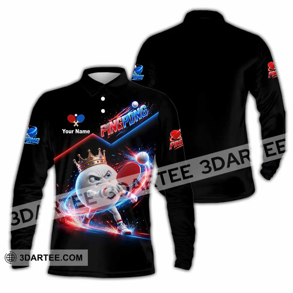 Unisex Shirt - Custom Ping Pong Shirt - Long Sleeve Polo / S - T-shirt