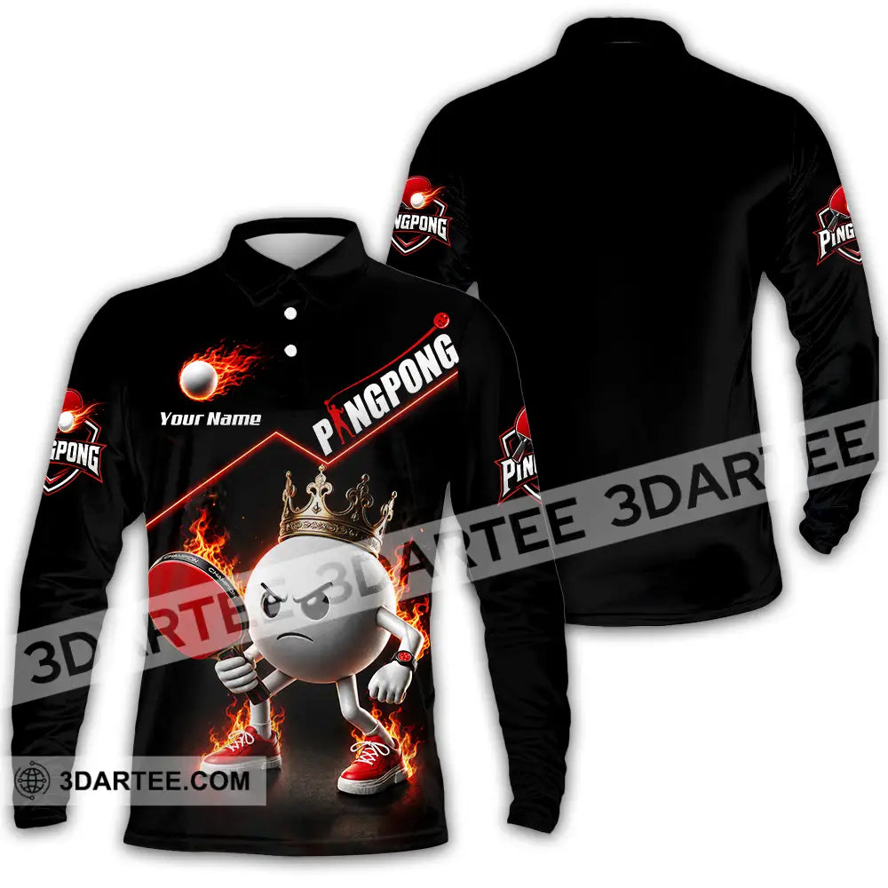 Unisex Shirt - Custom Ping Pong Shirt - Long Sleeve Polo / S - T-shirt