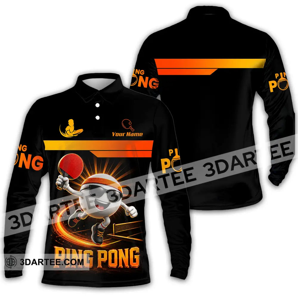 Unisex Shirt - Custom Ping Pong Shirt - Long Sleeve Polo / S - T-shirt
