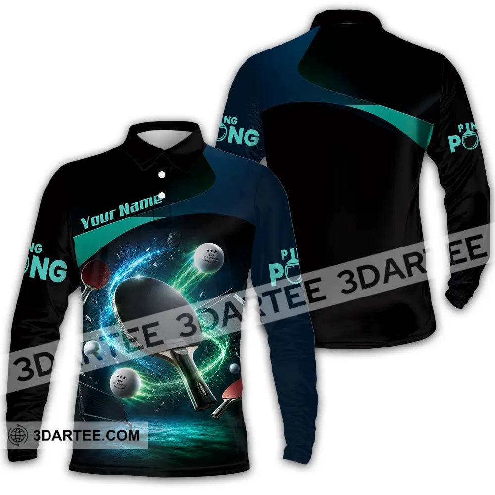 Unisex Shirt - Custom Ping Pong Shirt - Long Sleeve Polo / S - T-shirt