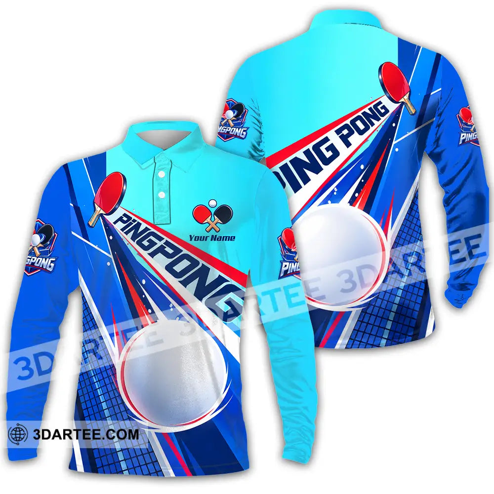 Unisex Shirt - Custom Ping Pong Shirt - Long Sleeve Polo / S - T-shirt