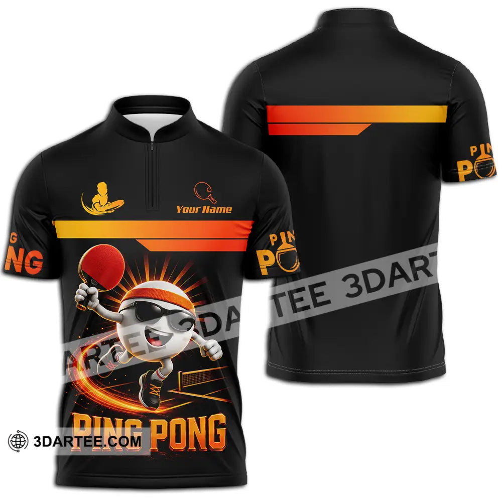 Unisex Shirt - Custom Ping Pong Shirt - Zipper Polo Shirt / S - T-shirt