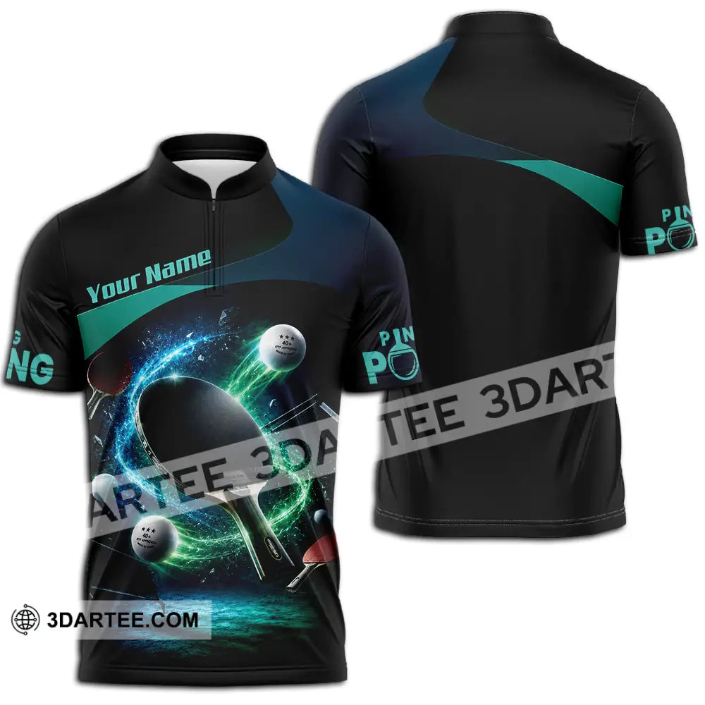 Unisex Shirt - Custom Ping Pong Shirt - Zipper Polo Shirt / S - T-shirt