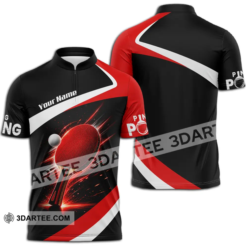 Unisex Shirt - Custom Ping Pong Shirt - Zipper Polo Shirt / S - T-shirt