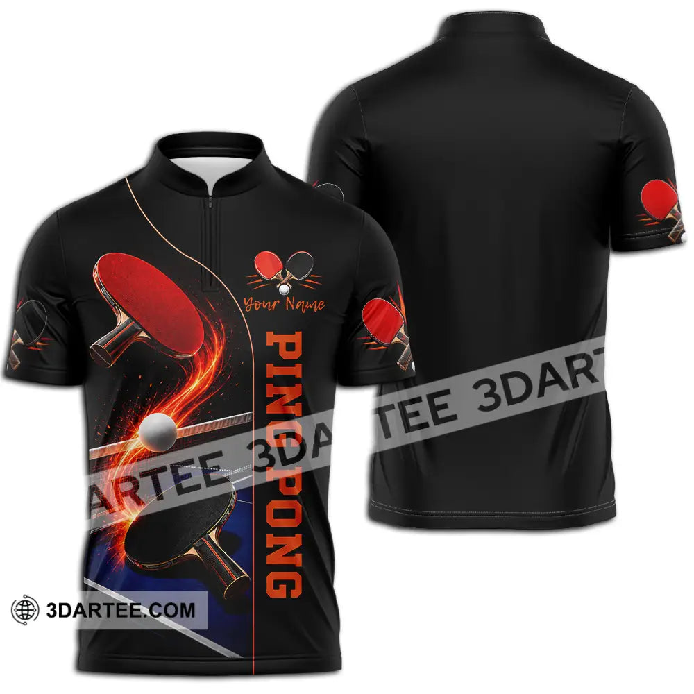 Unisex Shirt - Custom Ping Pong Shirt - Zipper Polo Shirt / S - T-shirt