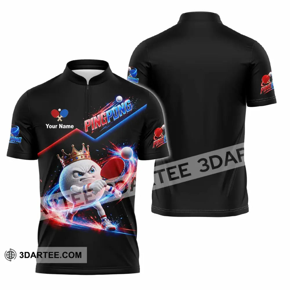 Unisex Shirt - Custom Ping Pong Shirt - Zipper Polo Shirt / S - T-shirt