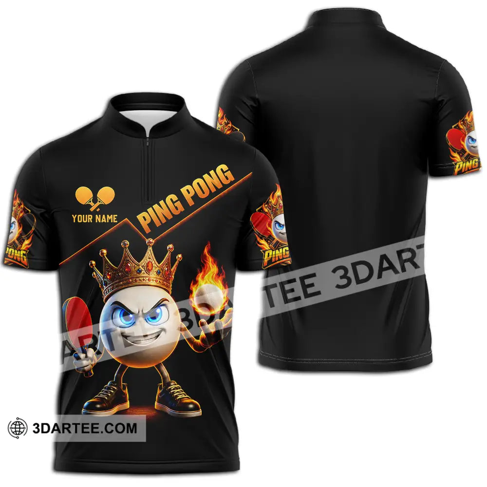 Unisex Shirt - Custom Ping Pong Shirt - Zipper Polo Shirt / S - T-shirt