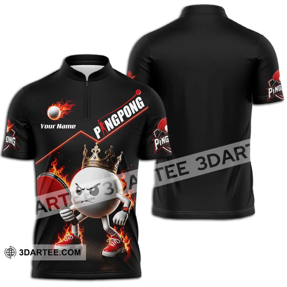 Unisex Shirt - Custom Ping Pong Shirt - Zipper Polo Shirt / S - T-shirt