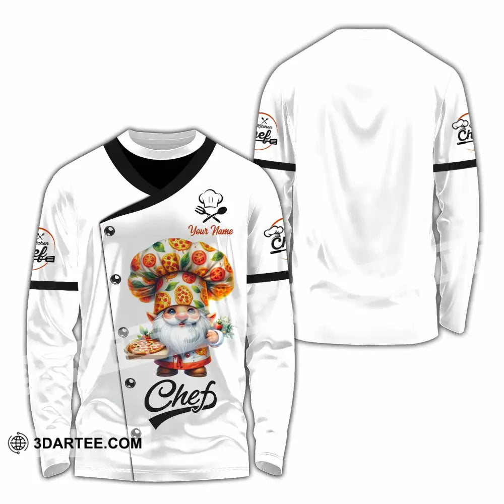 Unisex Shirt - Custom Pizza Chef Santa Shirt Long Sleeve Shirt / S T-shirt