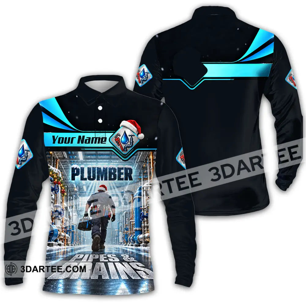 Unisex Shirt - Custom Plumber Shirt - Long Sleeve Polo / S - T-shirt