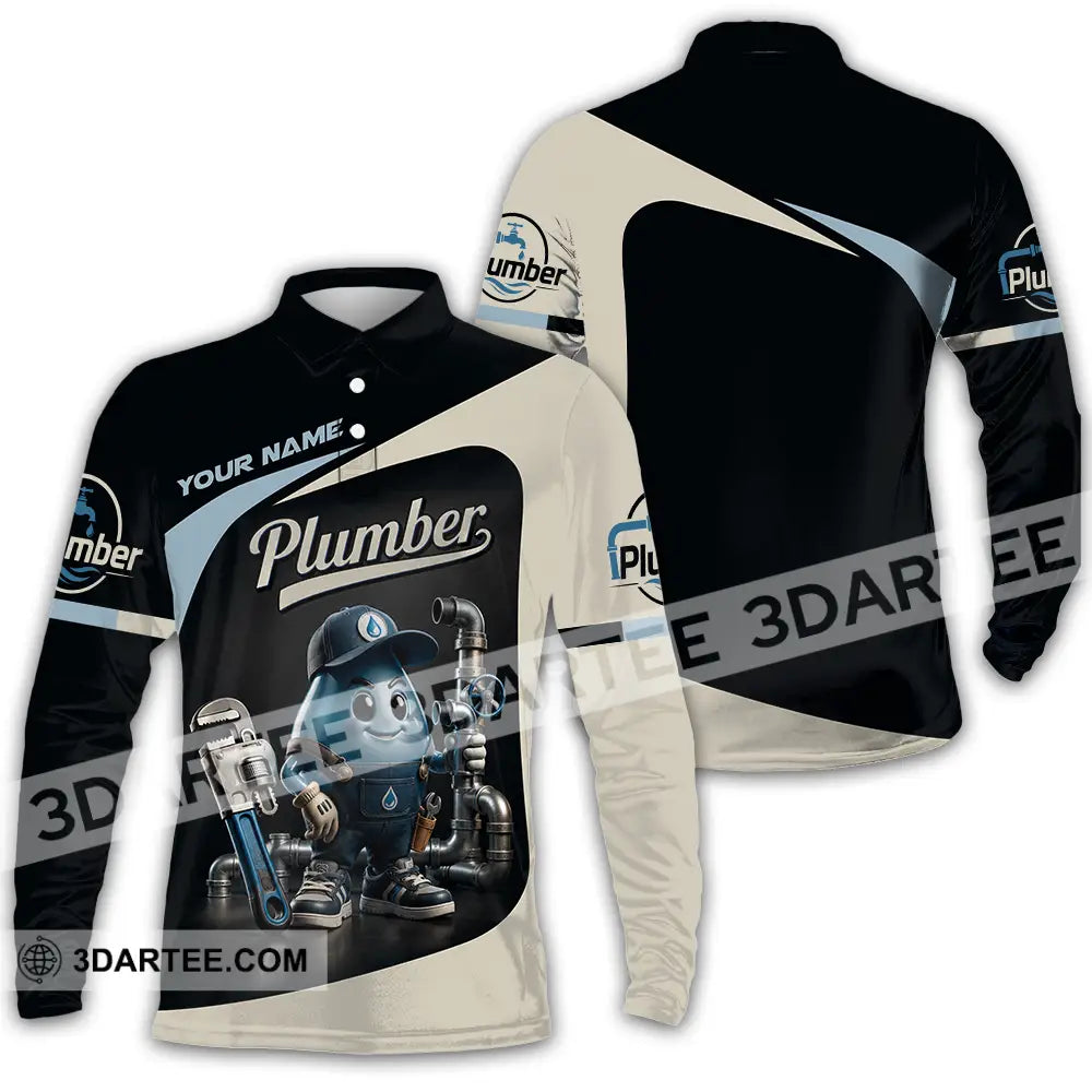 Unisex Shirt - Custom Plumber Shirt - Long Sleeve Polo / S - T-shirt