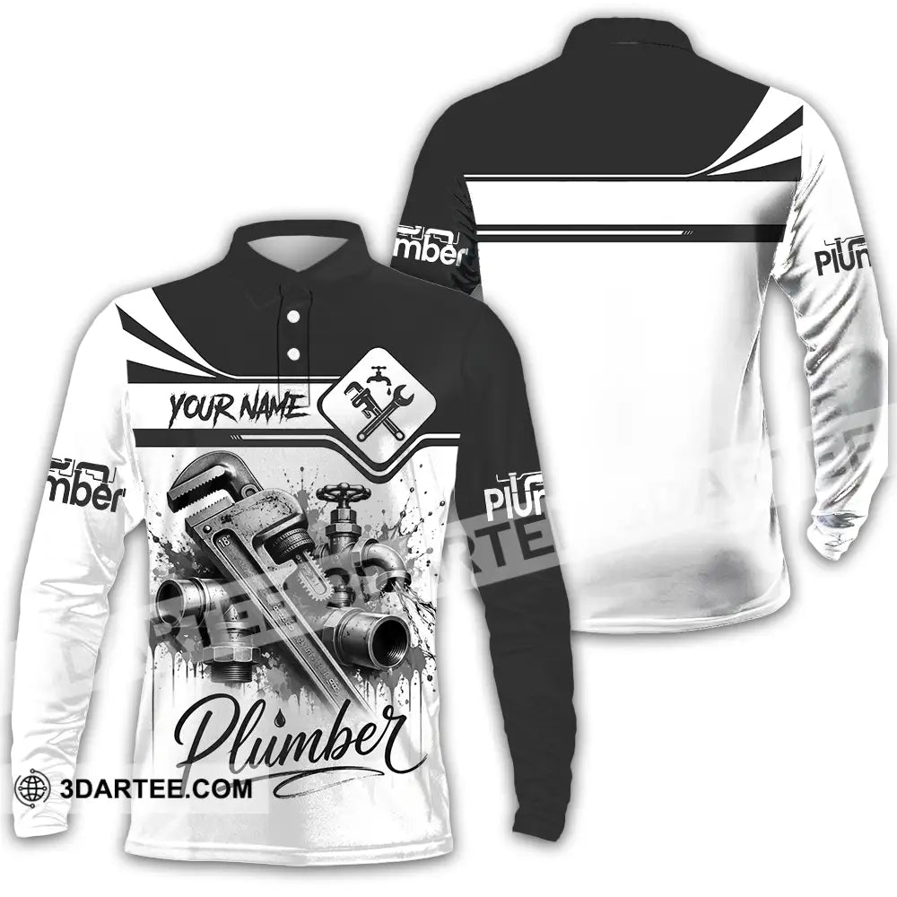 Unisex Shirt - Custom Plumber Shirt - Long Sleeve Polo / S - T-shirt