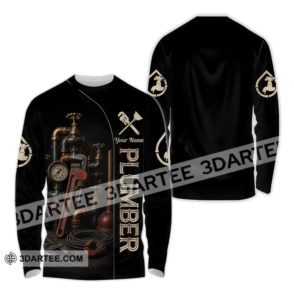 Unisex Shirt - Custom Plumber Shirt - Long Sleeve Shirt / S - T-shirt