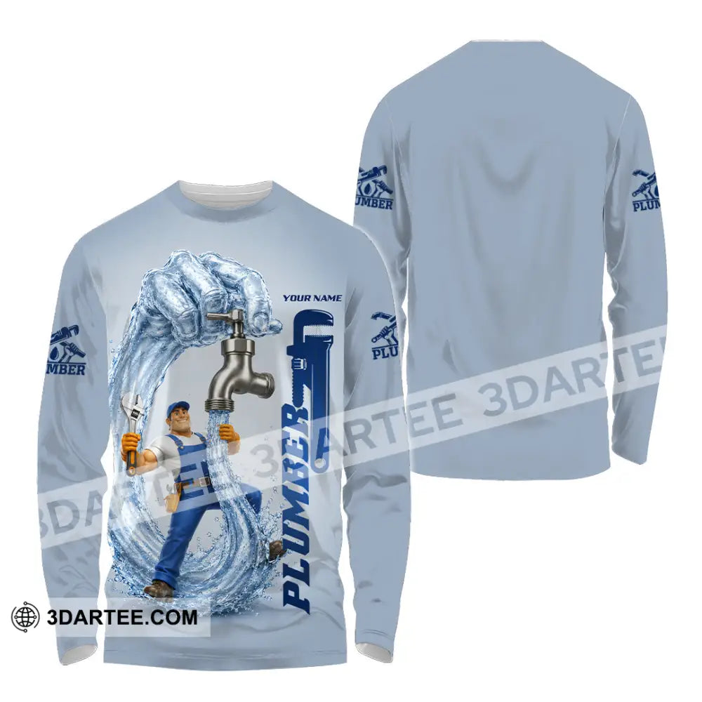 Unisex Shirt - Custom Plumber Shirt - Long Sleeve Shirt / S - T-shirt