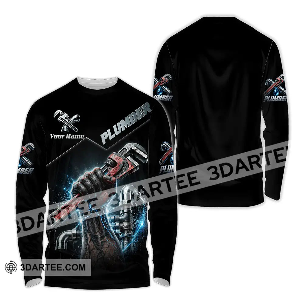 Unisex Shirt - Custom Plumber Shirt - Long Sleeve Shirt / S - T-shirt