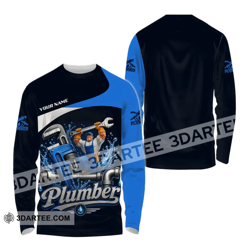 Unisex Shirt - Custom Plumber Shirt - Long Sleeve Shirt / S - T-shirt