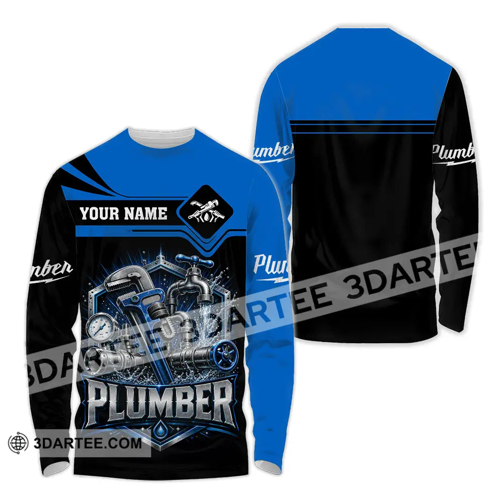Unisex Shirt - Custom Plumber Shirt - Long Sleeve Shirt / S - T-shirt