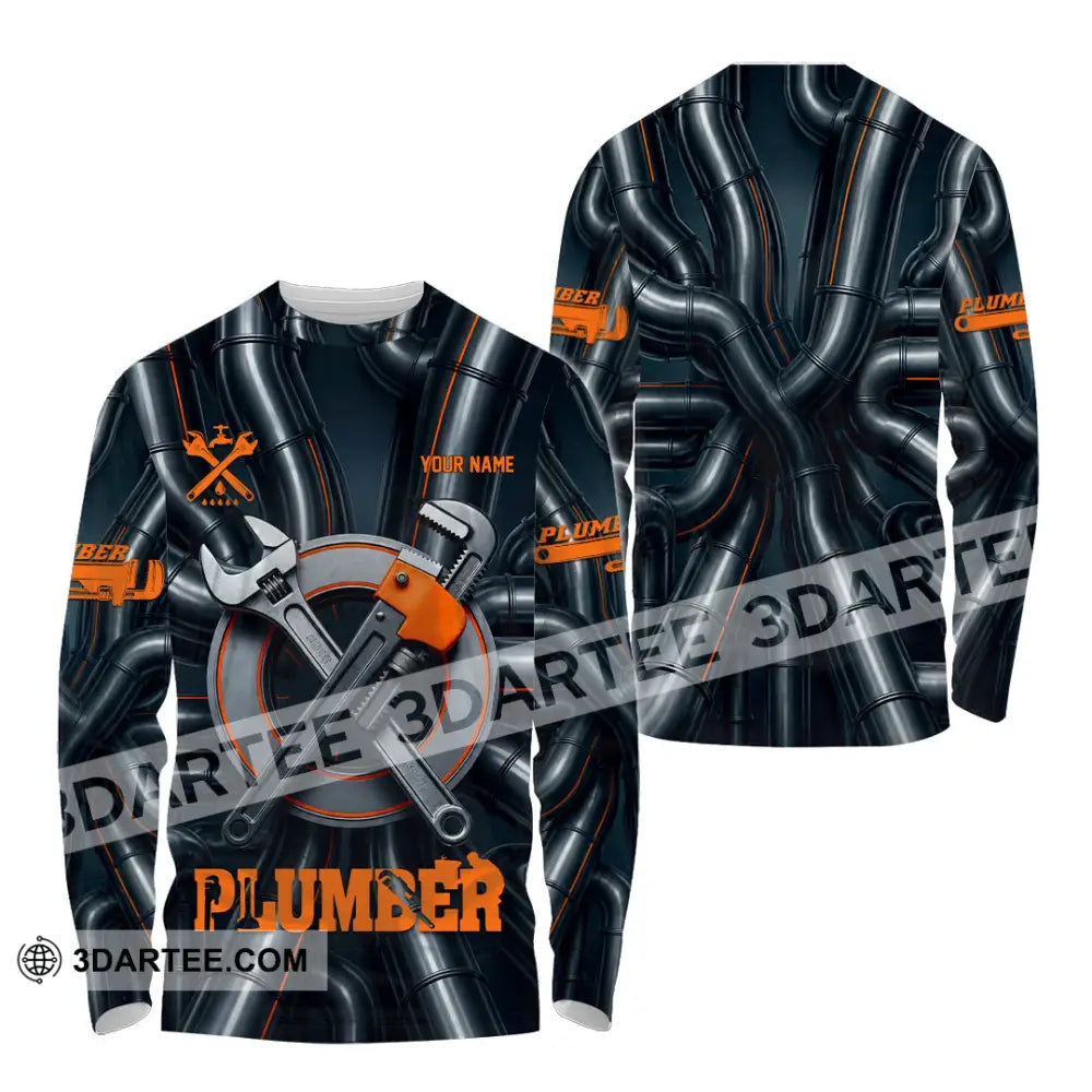 Unisex Shirt - Custom Plumber Shirt - Long Sleeve Shirt / S - T-shirt