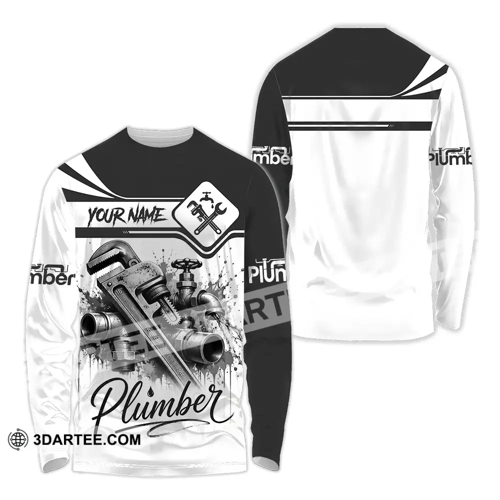 Unisex Shirt - Custom Plumber Shirt - Long Sleeve Shirt / S - T-shirt