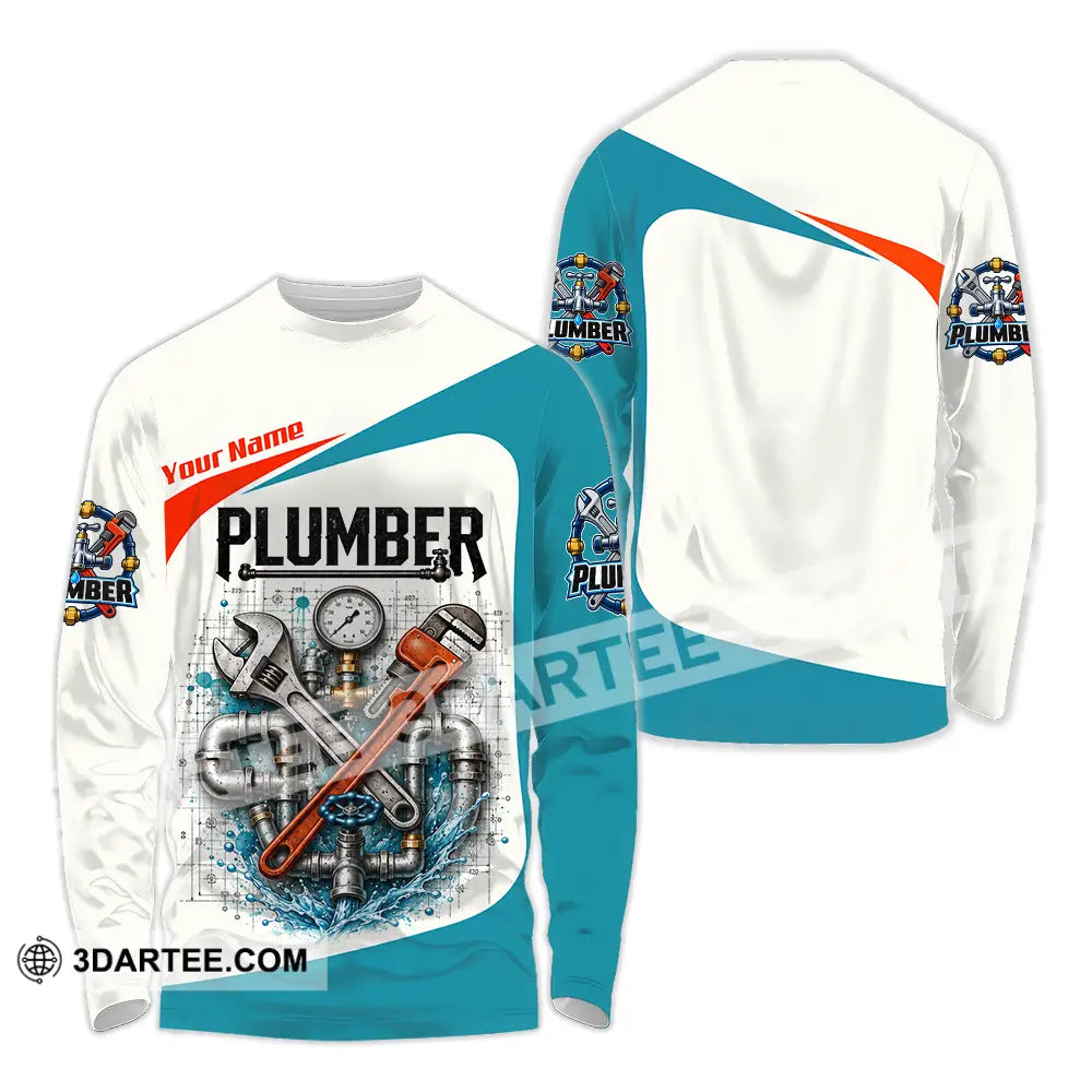 Unisex Shirt - Custom Plumber Shirt - Long Sleeve Shirt / S - T-shirt
