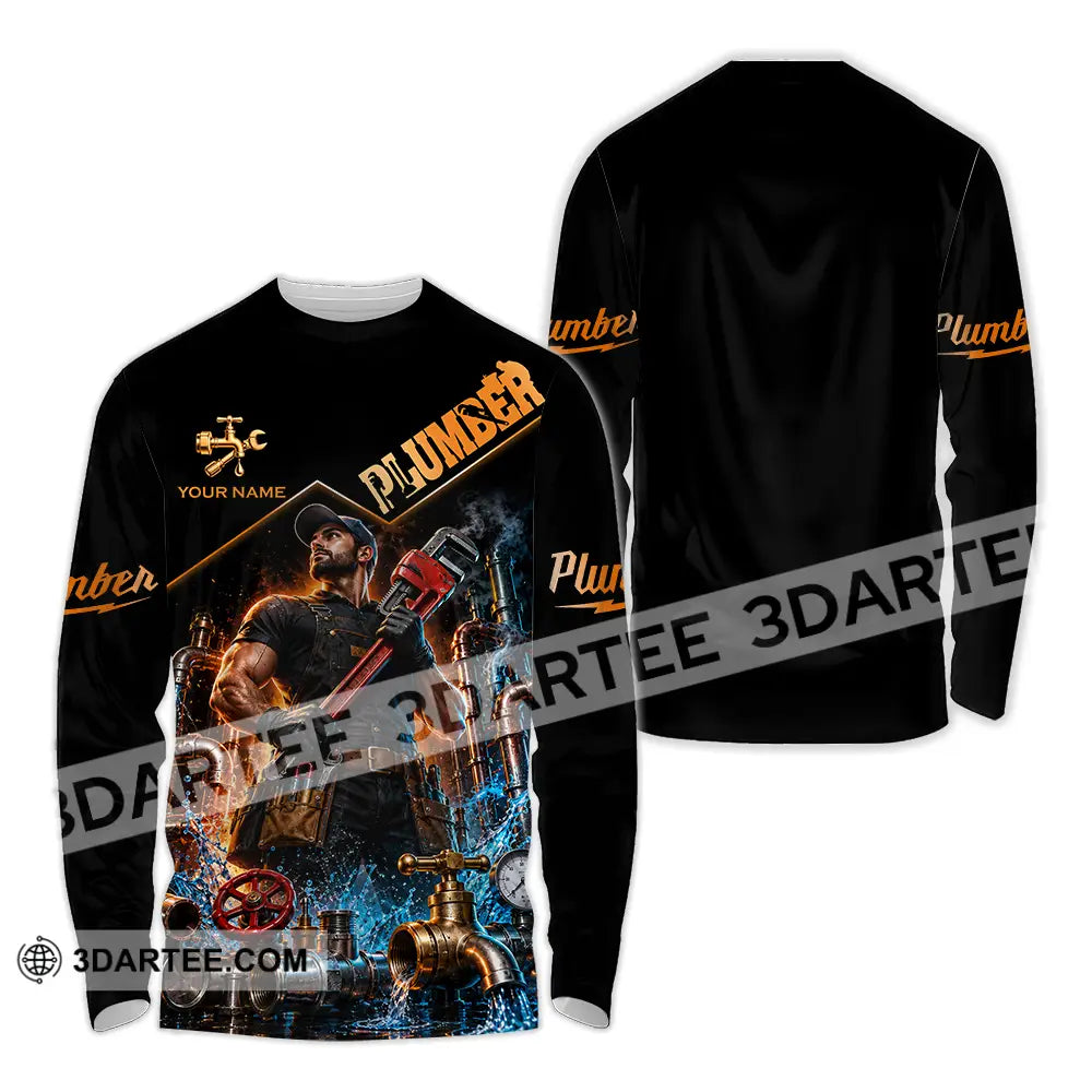 Unisex Shirt - Custom Plumber Shirt - Long Sleeve Shirt / S - T-shirt
