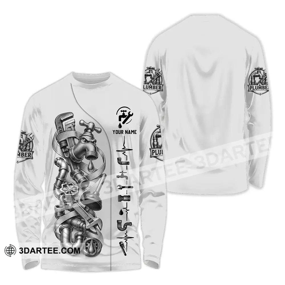 Unisex Shirt - Custom Plumber Shirt - Long Sleeve Shirt / S - T-shirt
