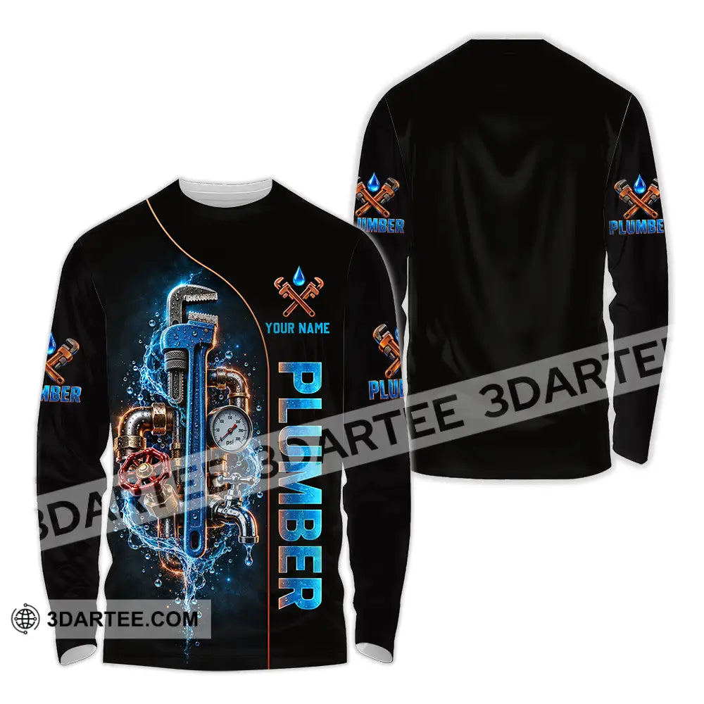 Unisex Shirt - Custom Plumber Shirt - Long Sleeve Shirt / S - T-shirt