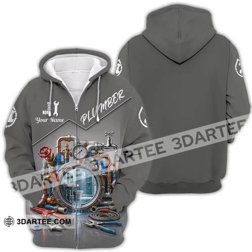 Unisex Shirt - Custom Plumber Shirt - Zipper Hoodie / S - T-shirt