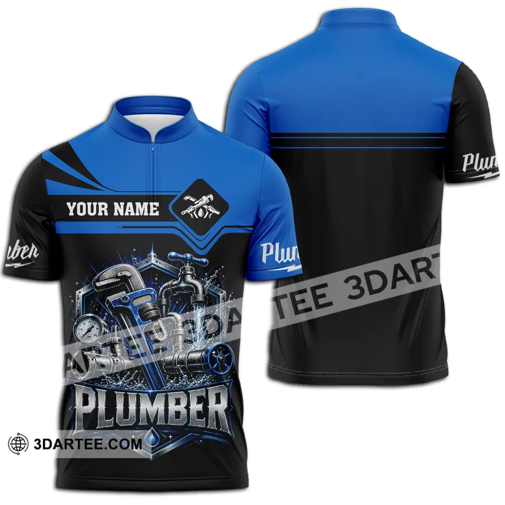 Unisex Shirt - Custom Plumber Shirt - Zipper Polo Shirt / S - T-shirt