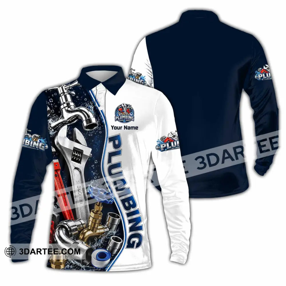 Unisex Shirt - Custom Plumbing Shirt - Long Sleeve Polo / S - T-shirt