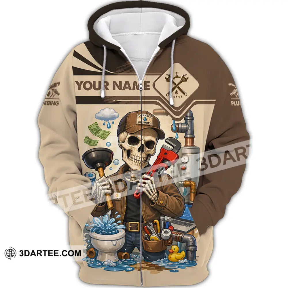 Unisex Shirt - Custom Plumbing Shirt - Zipper Hoodie / S - T-shirt