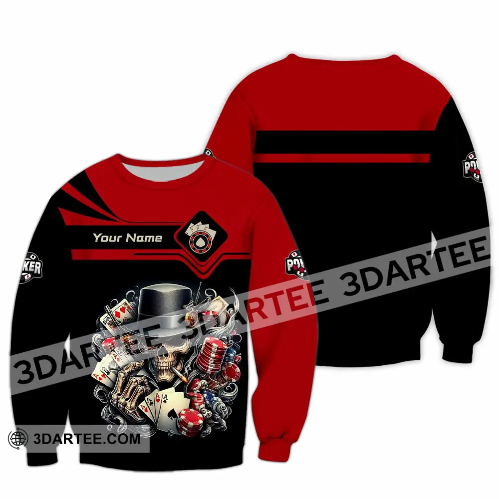 Unisex Shirt - Custom Poker 3D Shirt - Long Sleeve / S - T-shirt