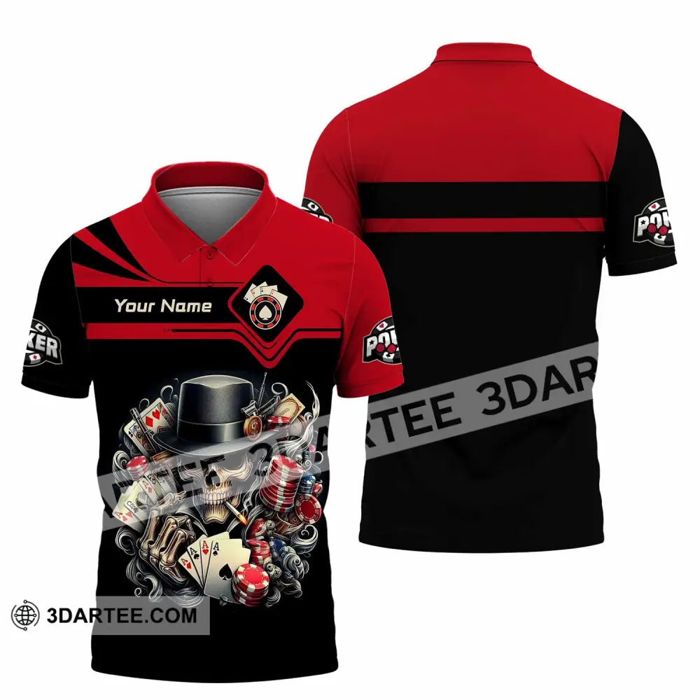Unisex Shirt - Custom Poker 3D Shirt - Polo Shirt / S - T-shirt