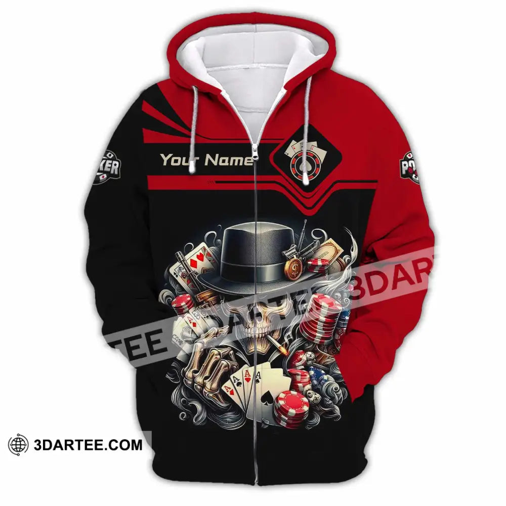 Unisex Shirt - Custom Poker 3D Shirt - Zipper Hoodie / S - T-shirt