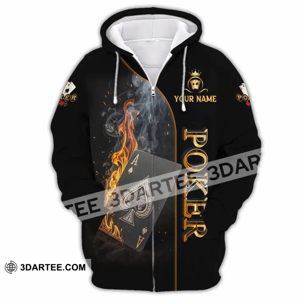 Unisex Shirt - Custom Poker 3D Shirt Zipper Hoodie / S T-shirt