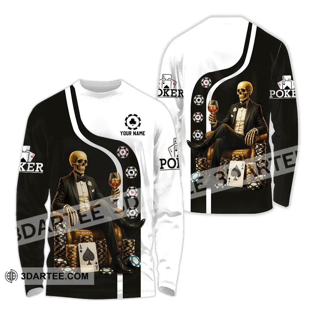 Unisex Shirt - Custom Poker Shirt Long Sleeve Shirt / S T-shirt