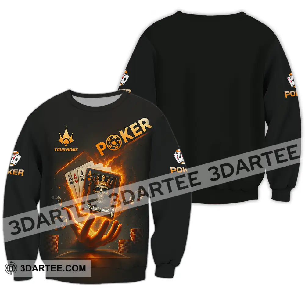 Unisex Shirt - Custom Poker Shirt Long Sleeve / S T-shirt