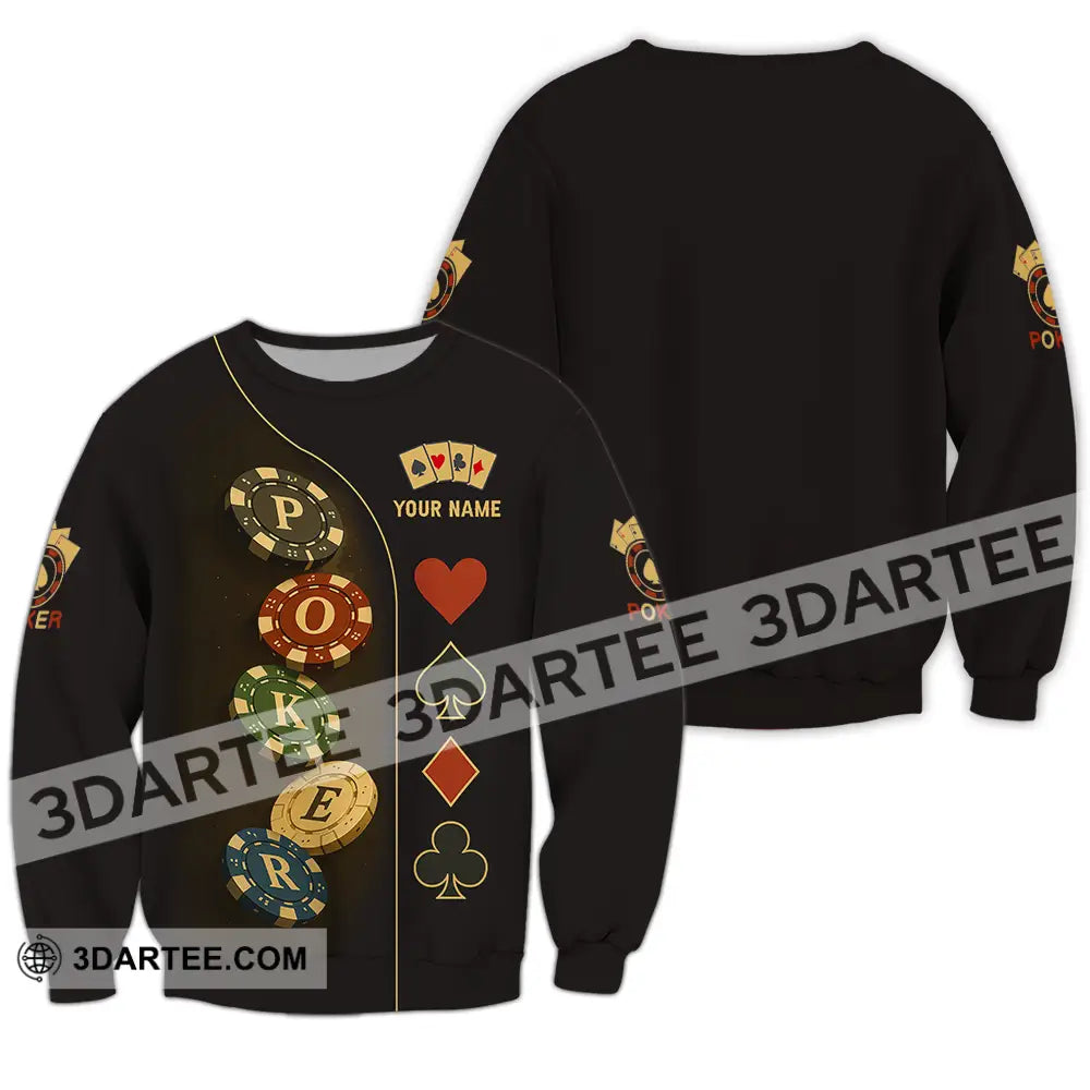 Unisex Shirt - Custom Poker Shirt Long Sleeve / S T-shirt