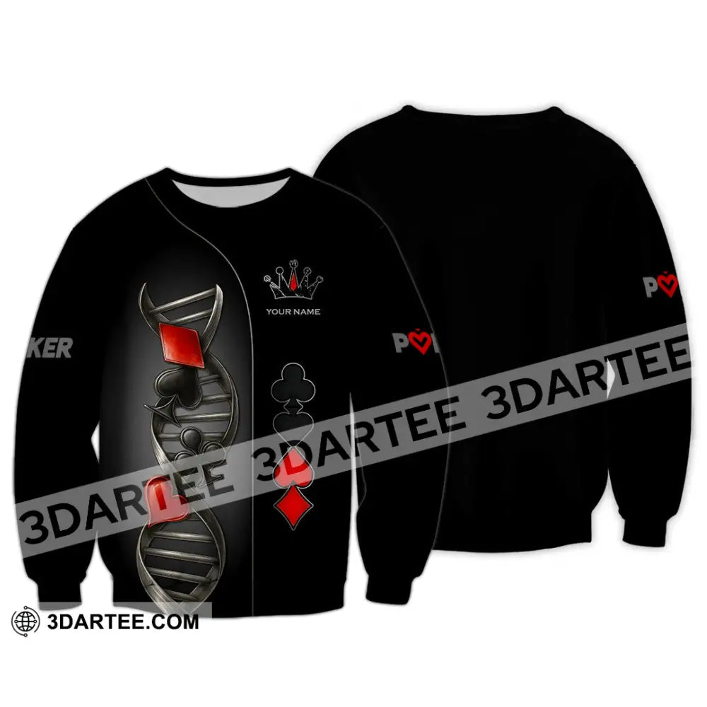 Unisex Shirt - Custom Poker Lover Classic Shirt In My DNA Long Sleeve / S T-shirt