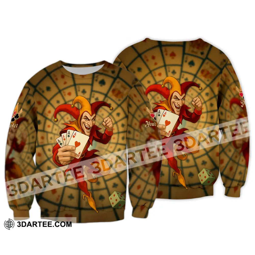 Unisex Shirt - Custom Poker Lover Shirt Poker Player Long Sleeve / S T-shirt