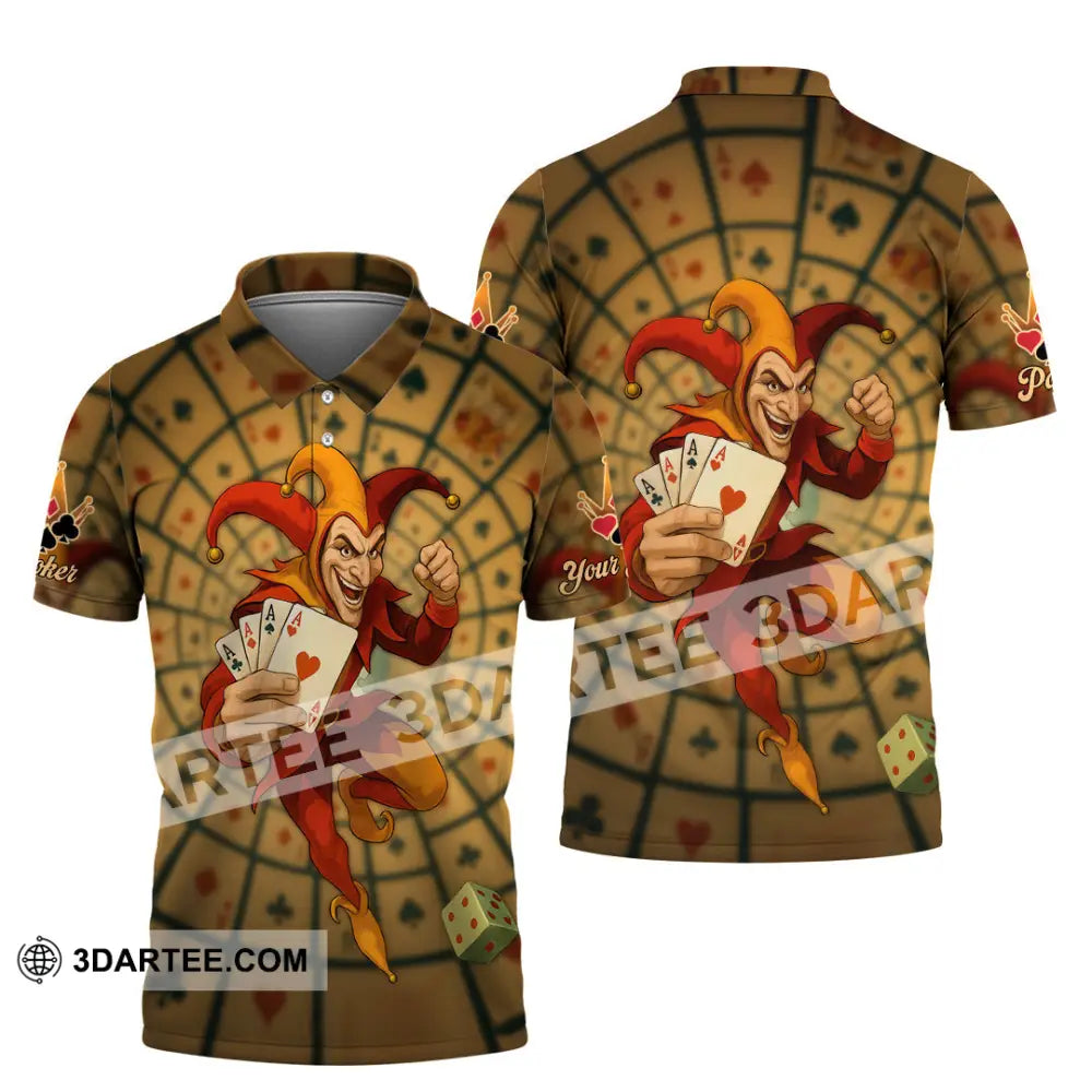Unisex Shirt - Custom Poker Lover Shirt Poker Player Polo Shirt / S T-shirt