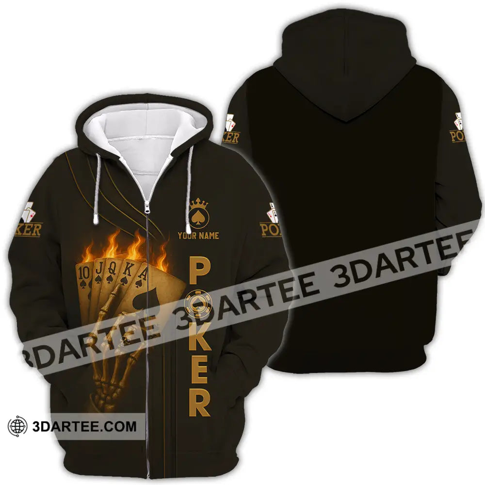 Unisex Shirt - Custom Poker Shirt Zipper Hoodie / S T-shirt