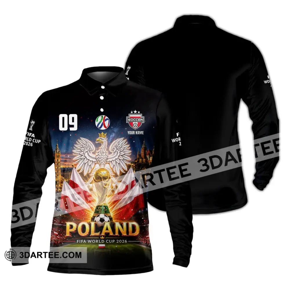 Unisex Shirt - Custom Poland World Cup 2026 Shirt - Long Sleeve Polo / S - T-shirt