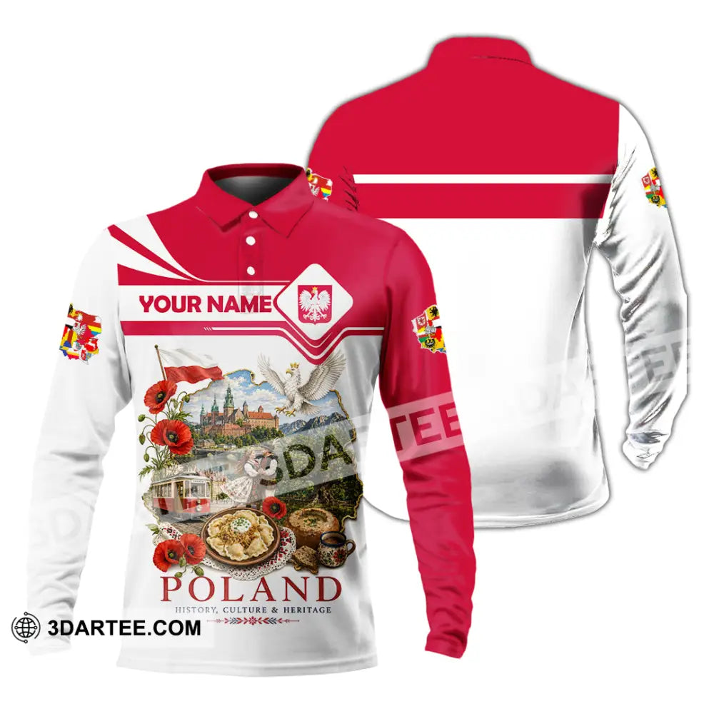 Unisex Shirt - Custom Poland Shirt - Long Sleeve Polo / S - T-shirt