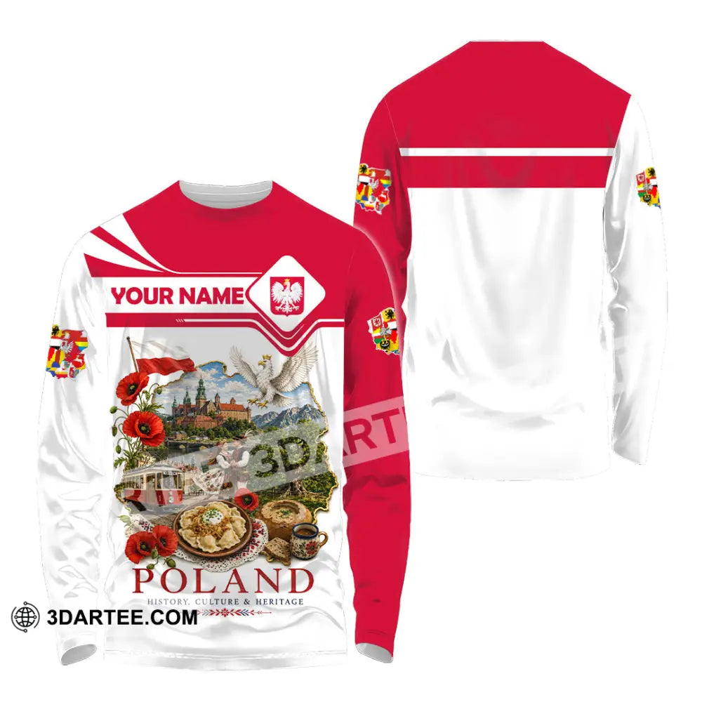 Unisex Shirt - Custom Poland Shirt - Long Sleeve Shirt / S - T-shirt