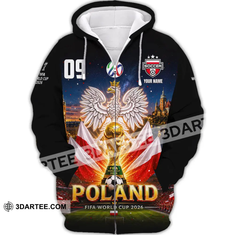 Unisex Shirt - Custom Poland World Cup 2026 Shirt - Zipper Hoodie / S - T-shirt
