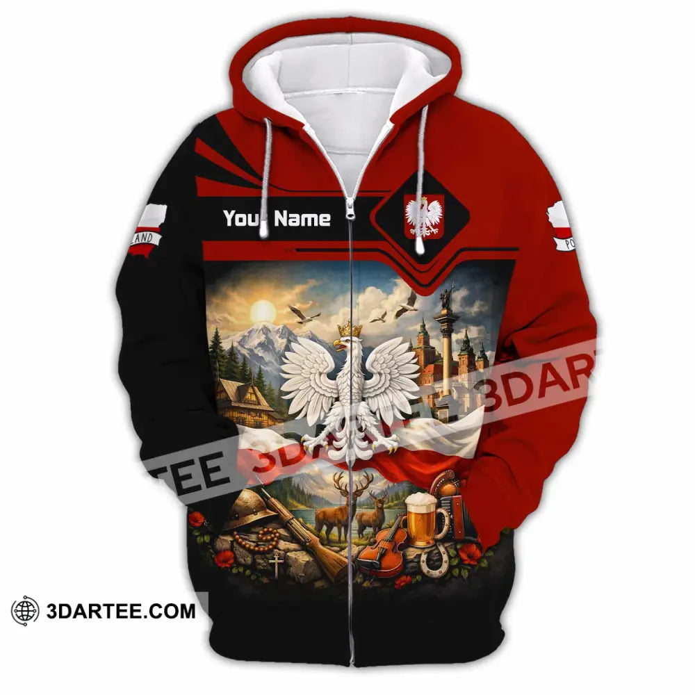 Unisex Shirt - Custom Poland Shirt - Zipper Hoodie / S - T-shirt